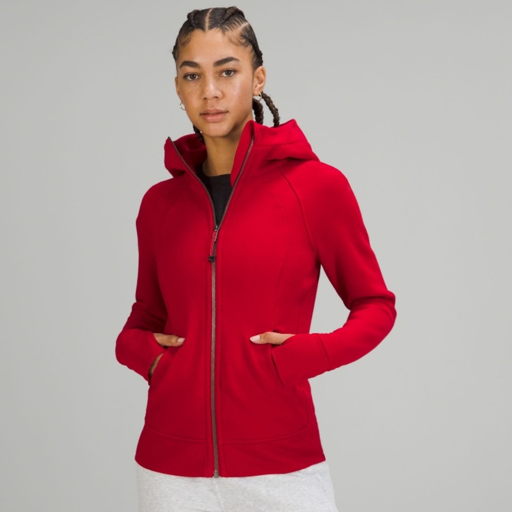 Lululemon Scuba Full Zip Hoodie Dark Red Size 6